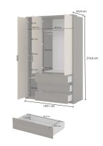 Ντουλάπα Lamon τρίφυλλη - Image 3