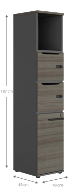 Συρταριέρα Lockesio-Mauro-Kafe skouro - Image 3