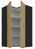 Κρεμαστό ντουλάπι γωνιακό Monar 60x60 GN 108 2F - Image 2