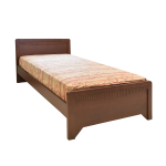 Μονό Ξύλινο Κρεβάτι από Οξιά με Επιλογή Χρώματος Ξύλου