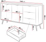 Μπουφές Lante-Λευκό - Image 3