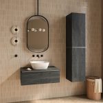 Κρεμαστή στήλη μπάνιου Dalmo III-Μαύρο - Image 4