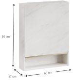 Κρεμαστή στήλη μπάνιου Dalmo ΙΙ-Λευκό Μάρμαρο - Image 3