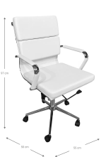 Καρέκλα γραφείου Veilstone Low-Leuko - Image 3