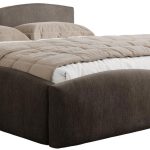 Επενδυμένο Κρεβάτι Mirala-Καφέ Σκούρο-160 x 200