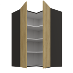 Κρεμαστό ντουλάπι γωνιακό Monar 60x60 GN 90 2F - Image 2