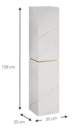 Κρεμαστή στήλη μπάνιου Dalmo III-Λευκό Μάρμαρο - Image 3