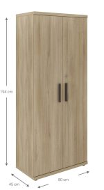 Ντουλάπα γραφείου Marbrand ψηλή-Fusiko-Mavro - Image 3