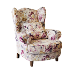 Πολυθρόνα Μπερζέρα Κλασική με Φλοράλ Ύφασμα