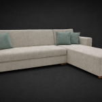 Γωνιακός Καναπές Κρεβάτι με Αποθηκευτικό Χώρο