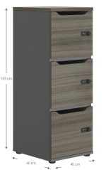 Συρταριέρα Lockero-Mauro-Kafe skouro - Image 3