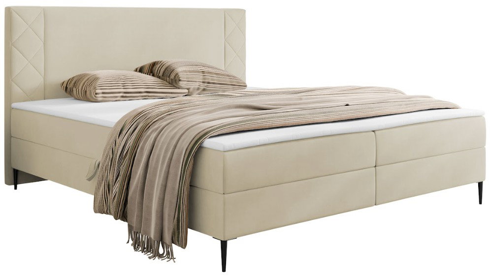 ifx6cx8v4ve9czlsin7ctnval0cq Επενδυμένο Κρεβάτι Portes-Μπεζ-180 x 200 - Image 1