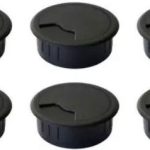 Τάπα καλωδίων Mivra 6 τμχ-Μαύρο