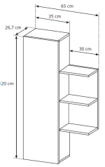 Σύνθετο σαλονιού Oak-Leuko Fusiko - Image 2