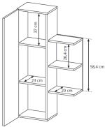 Σύνθετο σαλονιού Oak-Leuko Fusiko - Image 4