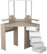 Γωνιακή τουαλέτα Beauty με καθρέπτη-Fusiko-Leuko - Image 2