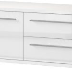 Έπιπλο τηλεόρασης Realm 1D2S-Μήκος: 120 εκ.-Λευκό