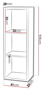 Βιβλιοθήκη Clever 3s-Λευκό - Image 3