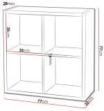 Βιβλιοθήκη Clever Cube-Λευκό - Image 2