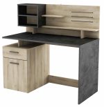 Γραφείο Felicia -Δρυς-Μαύρο - Image 4