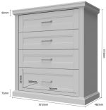 Συρταριέρα Tahoma 4S-Leuko - Image 2