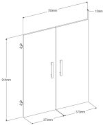 Σετ 2 πόρτες βιβλιοθήκης Mayer-Leuko Gualistero - Image 2