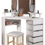 Γωνιακή Τουαλέτα Beauty με Καθρέπτη-Λευκό