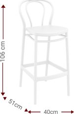 Σκαμπό μπαρ Charlotte-Leuko - Image 3