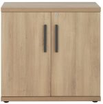 Ντουλάπα γραφείου Marbrand χαμηλή-Fusiko-Mavro - Image 4