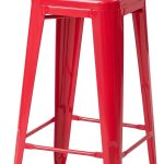 Σκαμπό μπαρ Lirex με πλάτη-Kokkino