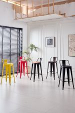 Σκαμπό μπαρ Lirex με πλάτη-Kokkino - Image 5