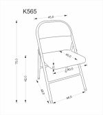 Καρέκλα Πτυσσόμενη Ronie-Leuko - Image 3