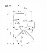 Καρέκλα Claudia-Gkri - Image 2