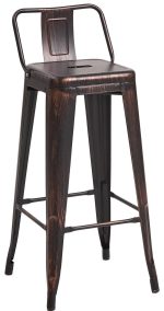 Σκαμπό μπαρ Lirex με πλάτη-Antike - Image 2