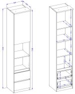 Βιβλιοθήκη Raton Slim III-Φυσικό – Μπεζ - Image 3