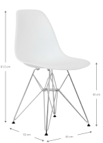 Καρέκλα Fiore Metal-Leuko - Image 3