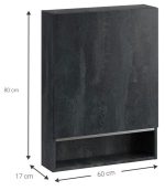 Κρεμαστή στήλη μπάνιου Dalmo ΙΙ-Μαύρο - Image 3