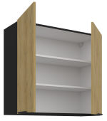 Κρεμαστό ντουλάπι Monar 80 G 72 2F - Image 2