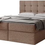 Επενδυμένο Κρεβάτι Luanda-Καφέ-160x200