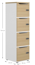 Συρταριέρα Lockero plus-Leuko-Sonoma - Image 3