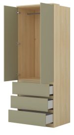 Ντουλάπα Raton δίφυλλη-Φυσικό – Μέντα - Image 4