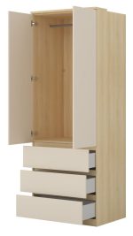 Ντουλάπα Raton δίφυλλη-Φυσικό – Μπεζ - Image 4