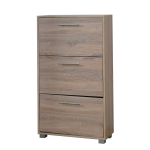 Παπουτσοθήκη με 3 Ανακλινόμενα Ντουλάπια σε Φυσική Απόχρωση Ξύλου