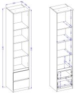 Βιβλιοθήκη Raton Slim II-Φυσικό – Μέντα - Image 3