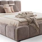 Επενδυμένο κρεβάτι  Poni-180 x 200-Μόκα