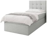 Επενδυμένο Κρεβάτι Luanda Single-Γκρι Ανοιχτό-90x200