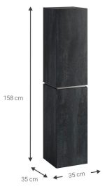 Κρεμαστή στήλη μπάνιου Dalmo III-Μαύρο - Image 3