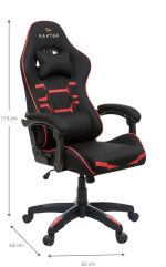 Καρέκλα Gaming Raptor Inferno-Kokkino - Image 3