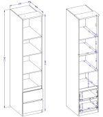Βιβλιοθήκη Raton II-Φυσικό – Μπεζ - Image 3