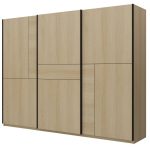 Ντουλάπα Square Plus συρόμενη-Φυσικό